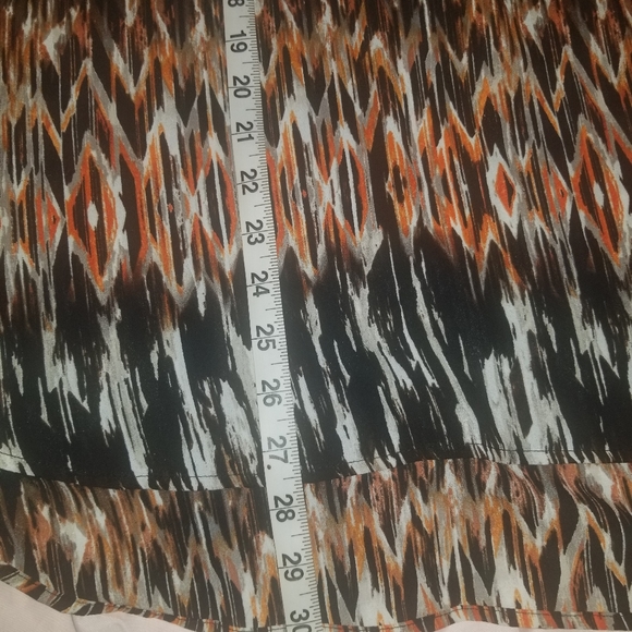 Cato 22/24 Black/White/Brown/Orange Blouse - Picture 8 of 8